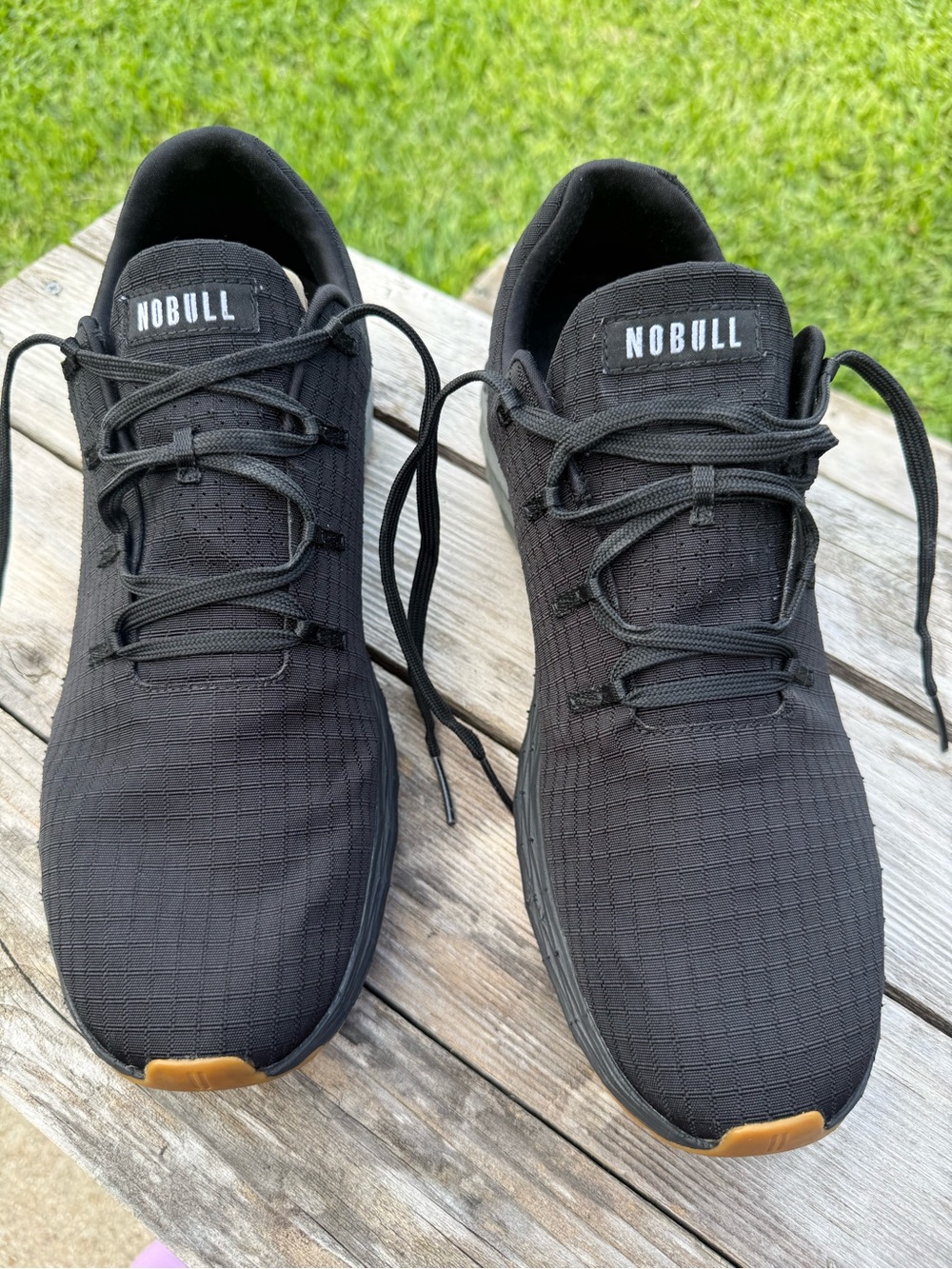 NOBULL Men’s Black Training Shoes with Gum Accents - Picture 7 of 9